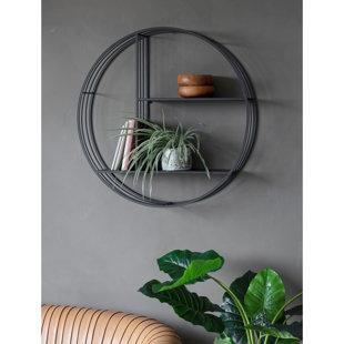 Large round deals wall shelf unit